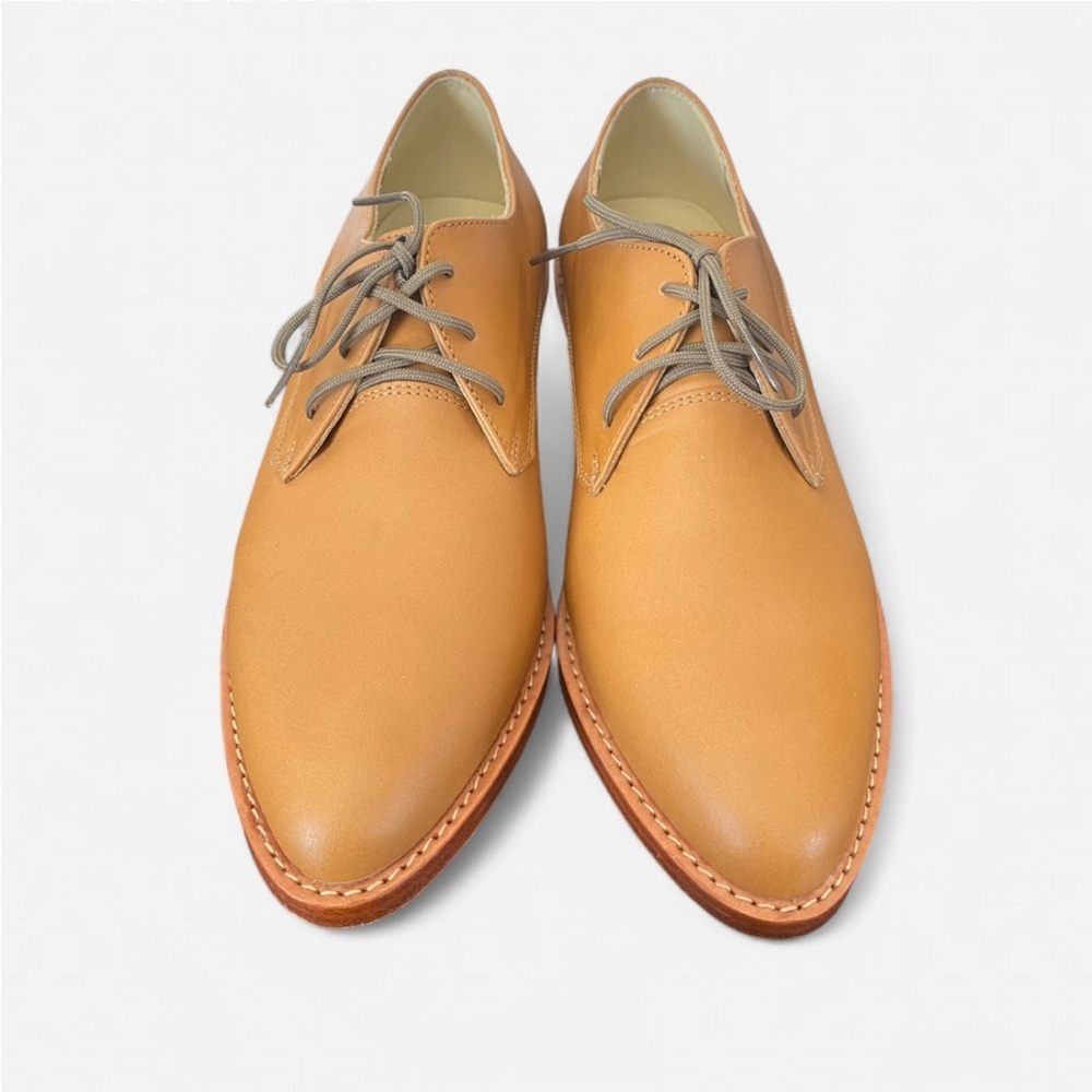 Nisolo James Oxford 6.5 Tan Leather Old Money Quiet Luxury Minimalist - Picture 2 of 14